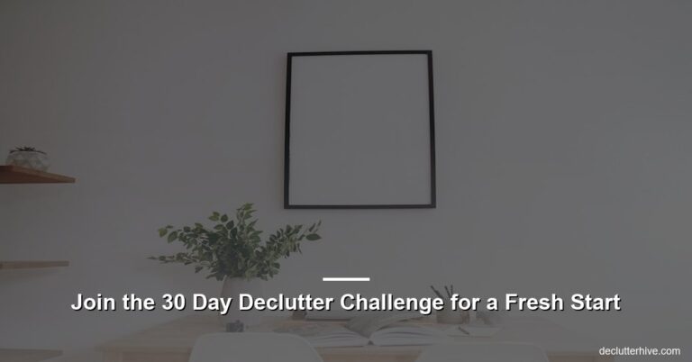 Join the 30 Day Declutter Challenge for a Fresh Start