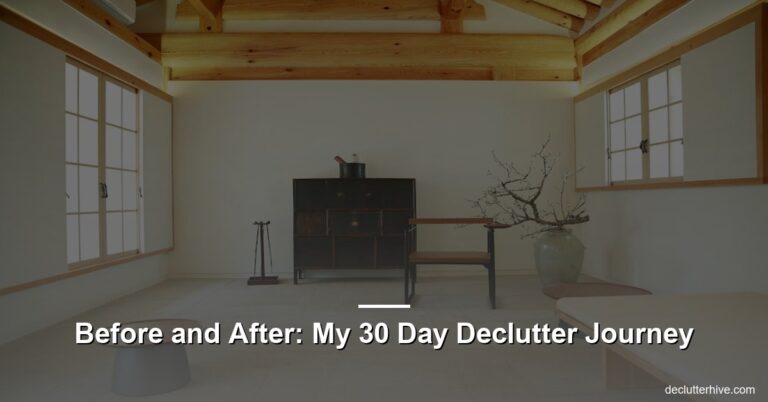 Before and After: My 30 Day Declutter Journey