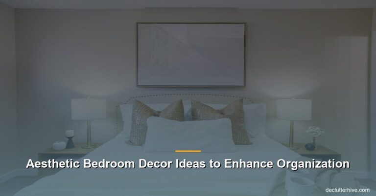 Aesthetic Bedroom Decor Ideas to Enhance Organization