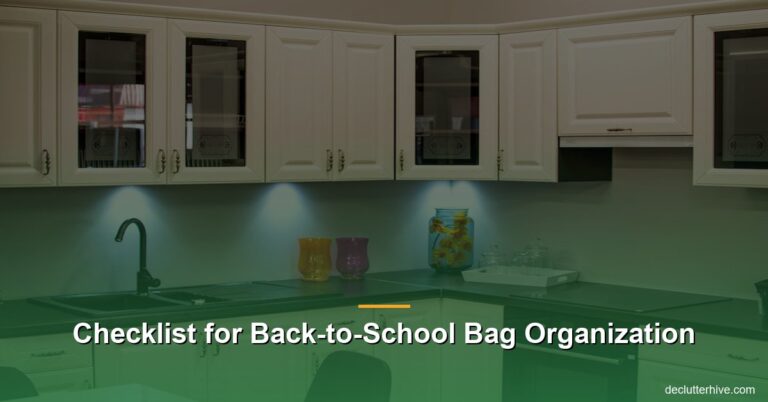 Checklist for Back-to-School Bag Organization