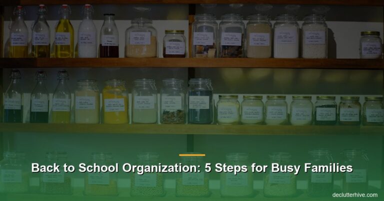 Back to School Organization: 5 Steps for Busy Families