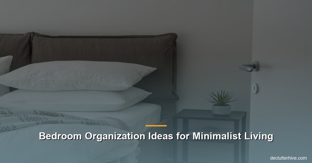 Bedroom organization minimalist living - Declutter Hive