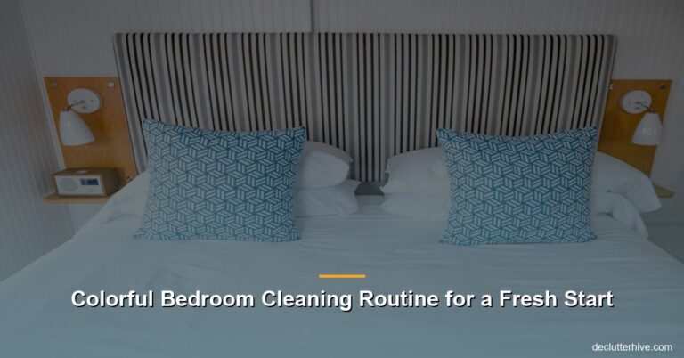 Colorful Bedroom Cleaning Routine for a Fresh Start