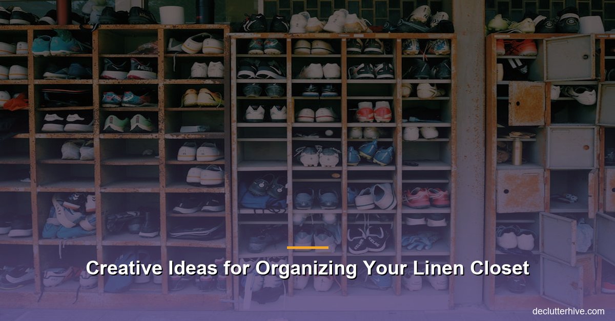 Creative ideas organizing linen closet - Declutter Hive