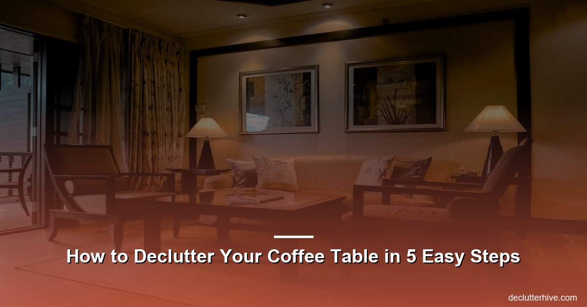 Declutter coffee table easy steps - Declutter Hive