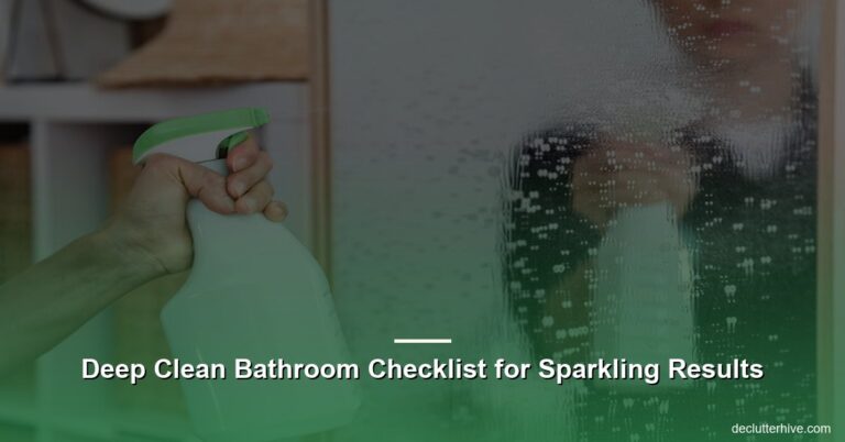 Deep Clean Bathroom Checklist for Sparkling Results