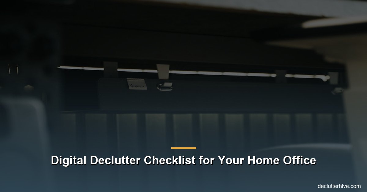Digital declutter checklist home office - Declutter Hive