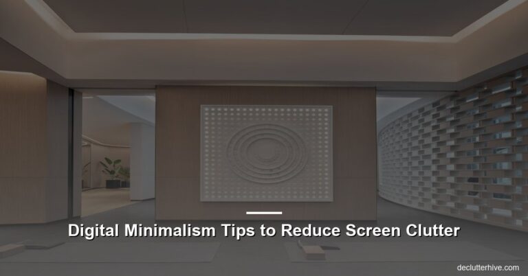 Digital Minimalism Tips to Reduce Screen Clutter