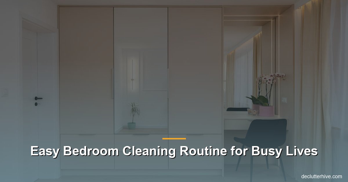 Easy bedroom cleaning routine - Declutter Hive
