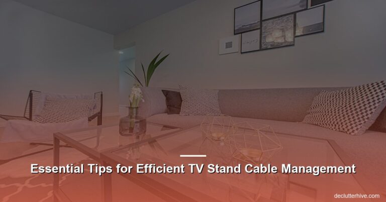 Essential Tips for Efficient TV Stand Cable Management
