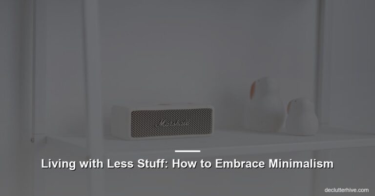 Living with Less Stuff: How to Embrace Minimalism