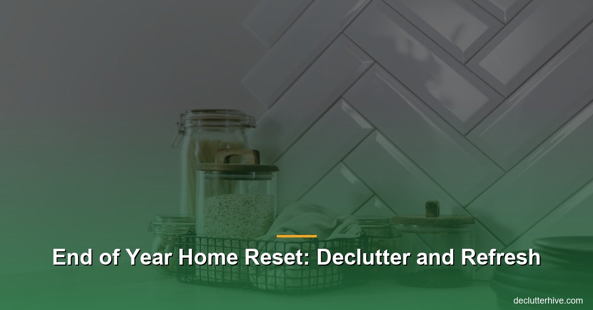 End of year home reset tips - Declutter Hive