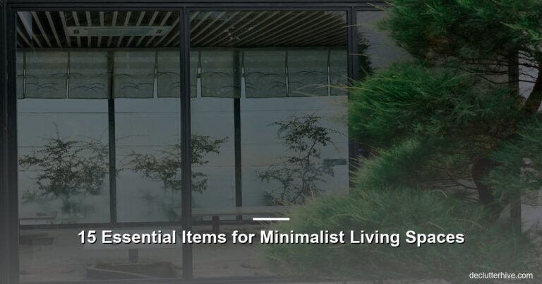 15 Essential Items for Minimalist Living Spaces