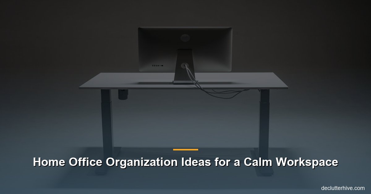Home office organization calm workspace - Declutter Hive