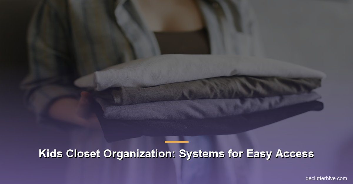 Kids closet organization systems easy access - Declutter Hive