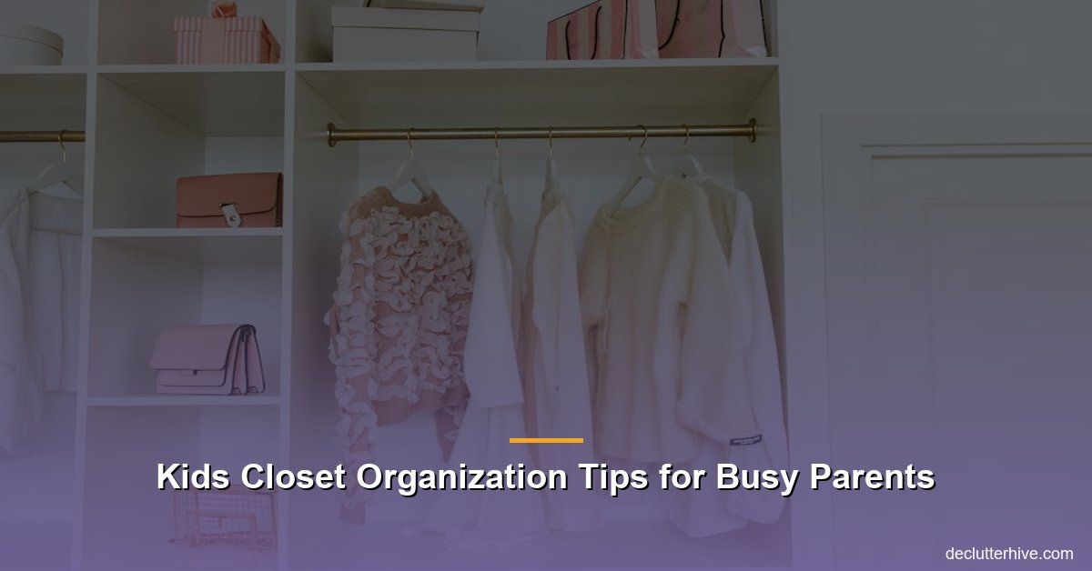 Kids closet organization tips - Declutter Hive