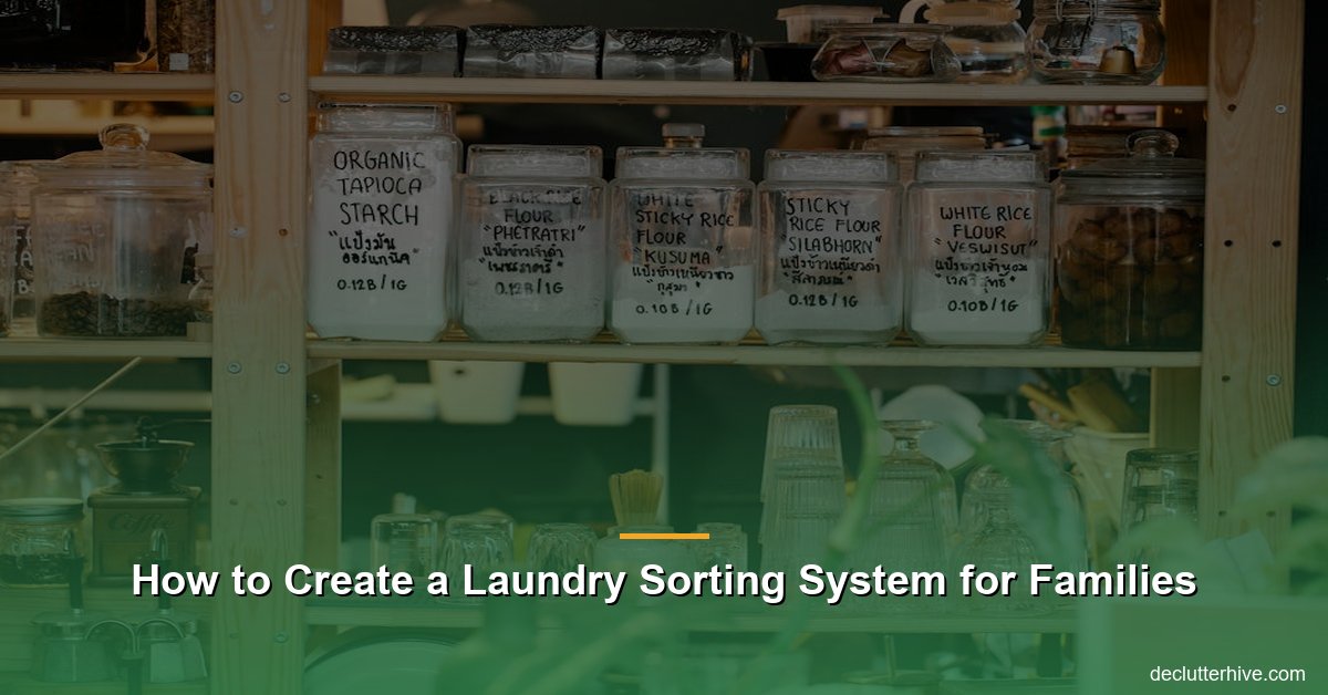 Laundry sorting system for families - Declutter Hive
