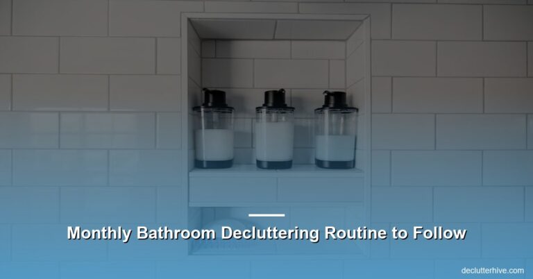 Monthly Bathroom Decluttering Routine to Follow