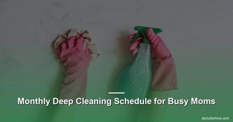 Monthly Deep Cleaning Schedule for Busy Moms