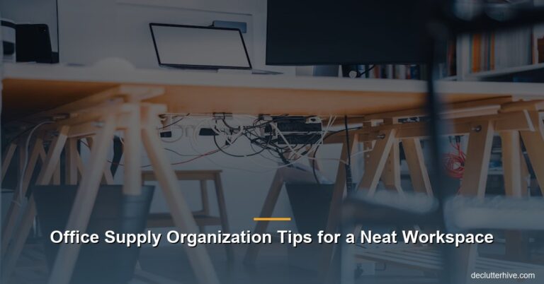 Office Supply Organization Tips for a Neat Workspace