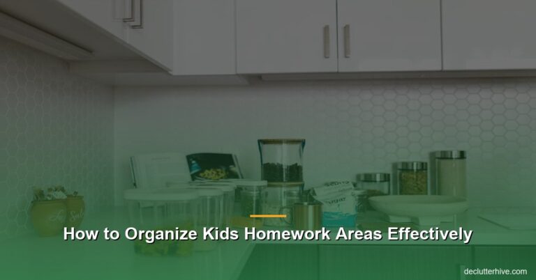 How to Organize Kids Homework Areas Effectively