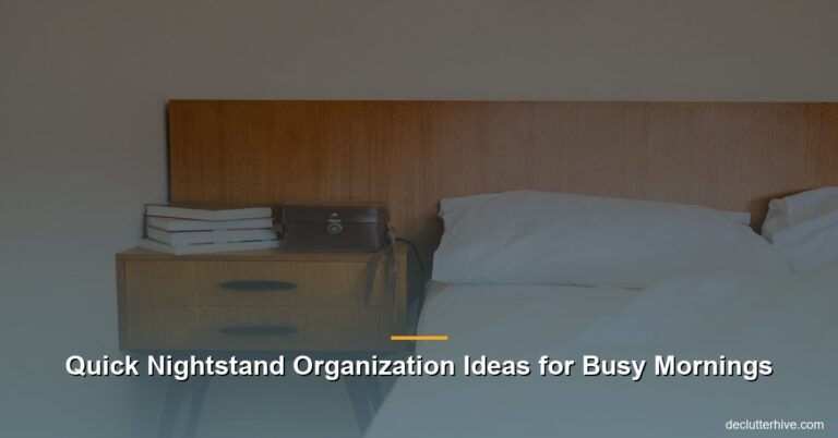 Quick Nightstand Organization Ideas for Busy Mornings