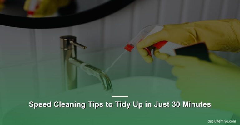 Speed Cleaning Tips to Tidy Up in Just 30 Minutes
