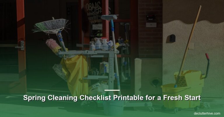 Spring Cleaning Checklist Printable for a Fresh Start