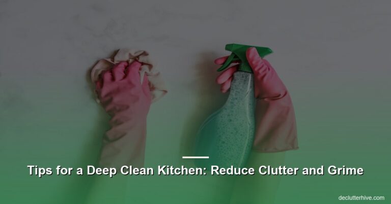 Tips for a Deep Clean Kitchen: Reduce Clutter and Grime