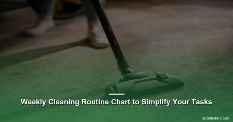 Weekly Cleaning Routine Chart to Simplify Your Tasks