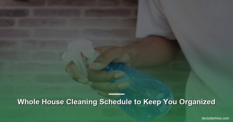 Whole House Cleaning Schedule to Keep You Organized